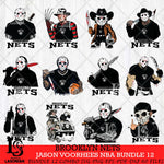 Brooklyn Nets Jason Voorhees NBA Bundle 12 SVG Eps Dxf Png File, Bundle NBA svg, Digital Download, Instant Download