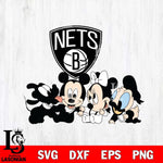 Brooklyn Nets Mickey Minne 5 Nba Svg Eps Dxf Png File, NBA svg, Digital Download, Instant Download