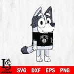 Brooklyn Nets Muffin Bluey sport Svg Eps Dxf Png File, Digital Download, Instant Download