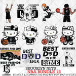 Brooklyn Nets NBA Bundle 12 Svg Eps Dxf Png File, Digital Download, Instant Download
