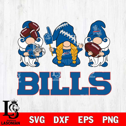 Buffalo Bills 3 Gnomes Football Svg Eps Dxf Png File, Digital Download, Instant Download