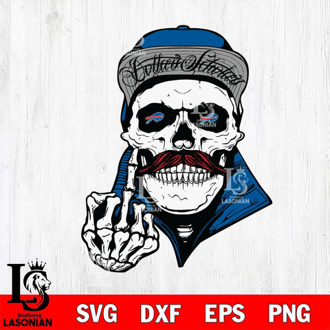 Buffalo Bills Badass Skull PNG SVG