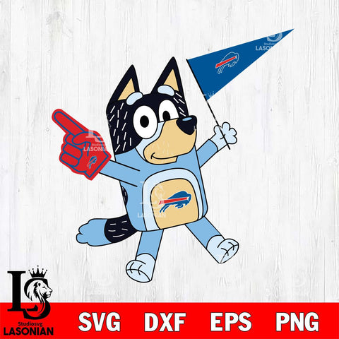 Buffalo Bills Bandit Bluey Flag Svg Eps Dxf Png File,NFL Cut Svg Files,Digital File,Sublimation