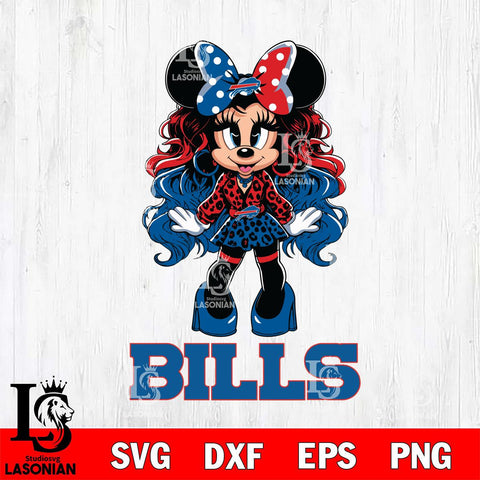 Buffalo Bills Beauty Minnie Mouse Svg Eps Dxf Png File, Digital Download, Instant Download