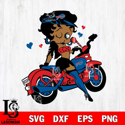 Buffalo Bills Betty Boop And Badass Motor SVG Svg Eps Dxf Png File, Digital Download, Instant Download