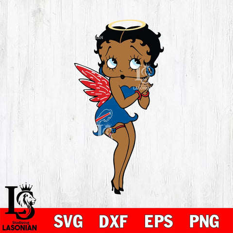 Buffalo Bills Betty Boop Angel SVG Svg Eps Dxf Png File, Digital Download, Instant Download