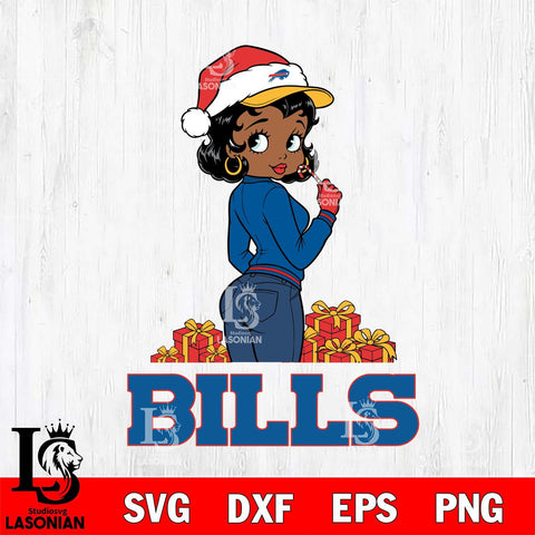 Buffalo Bills Betty Boop Back File Cut, NFL SVG DXF EPS PNG PDF File, Digital Download , Criucut , Silhouette