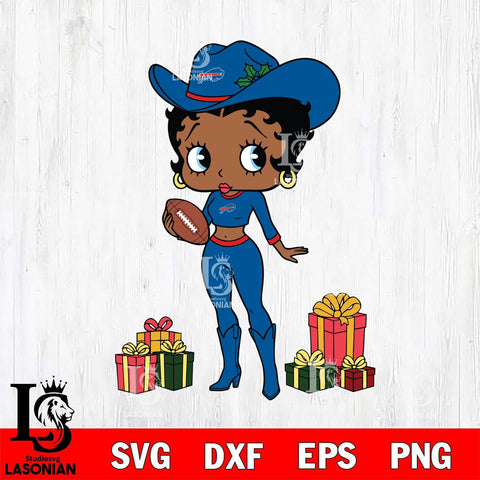 Buffalo Bills Betty Boop Cowboy Football File Cut, NFL SVG DXF EPS PNG PDF File, Digital Download , Criucut , Silhouette