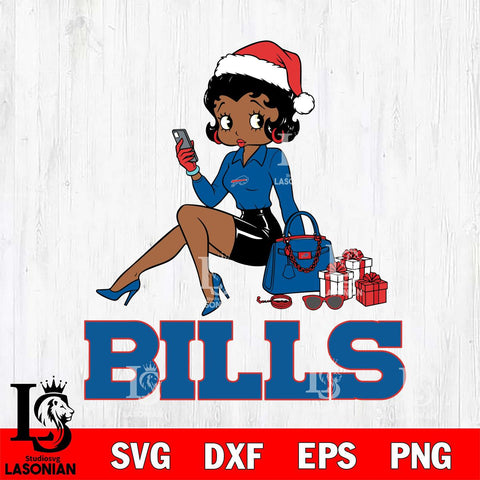 Buffalo Bills Betty Boop Phone File Cut, NFL SVG DXF EPS PNG PDF File, Digital Download , Criucut , Silhouette