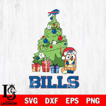 Buffalo Bills Bluey Chilli Christmas Tree Svg Eps Dxf Png File, Digital Download
