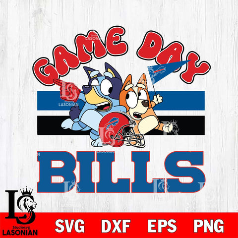 Buffalo Bills Bluey Chilli  Game day NFL Svg Eps Dxf Png File, Digital Download, Instant Download