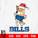 Buffalo Bills Bluey Chilli Happy Christmas Svg Eps Dxf Png File, Digital Download