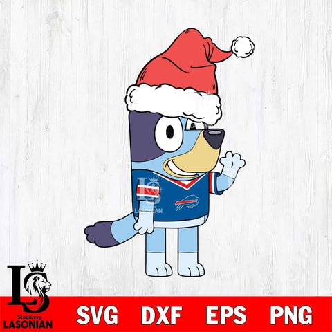 Buffalo Bills Bluey Christmas Svg Eps Dxf Png File, Digital Download, Instant Download