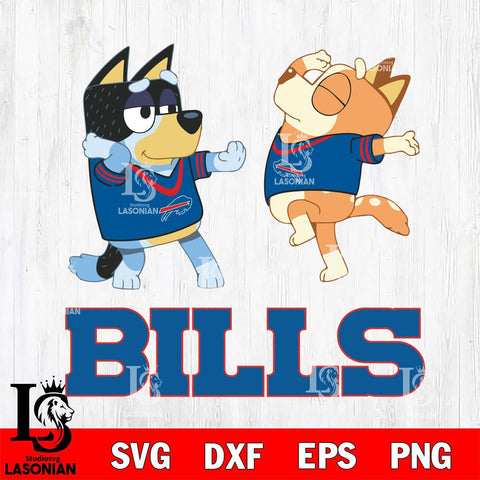 Buffalo Bills Bluey Dance Svg Eps Dxf Png File, Digital Download, Instant Download