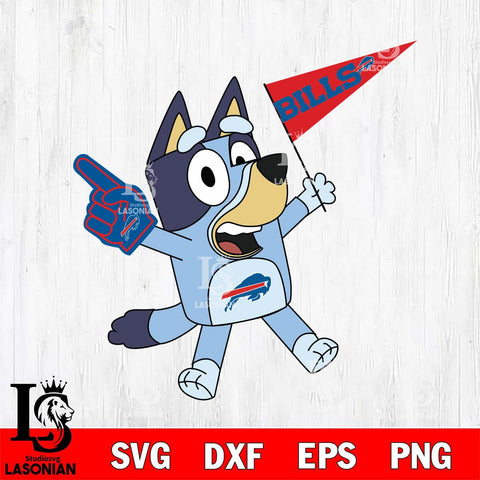 Buffalo Bills Bluey Flag NFL Football Svg Eps Dxf Png File, Digital Download, Instant Download