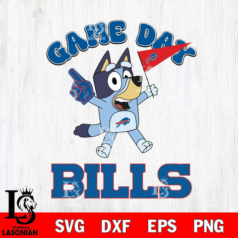 Buffalo Bills Bluey Game Day Svg Eps Dxf Png File, Digital Download, Instant Download