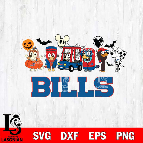 Buffalo Bills Bluey Halloween Svg Eps Dxf Png File, Digital Download, Instant Download