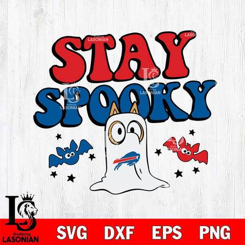 Buffalo Bills Bluey Halloween Stay Spooky Svg Eps Dxf Png File, Digital Download, Instant Download