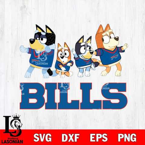 Buffalo Bills Bluey Mode Dance Squats Svg Eps Dxf Png File, Digital Download, Instant Download