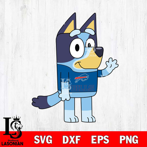 Buffalo Bills Bluey NFL 4 Svg Eps Dxf Png File, Digital Download, Instant Download