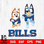 Buffalo Bills Bluey with Chilli Dance Svg Eps Dxf Png File, Digital Download, Instant Download