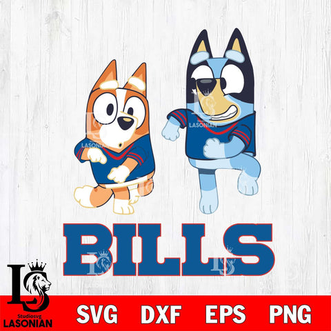 Buffalo Bills Bluey with Chilli Dance Svg Eps Dxf Png File, Digital Download, Instant Download