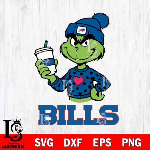 Buffalo Bills Boujee Grinch Heart Christmas Svg Eps Dxf Png File,Cricut svg files, Digital Download, Instant Download