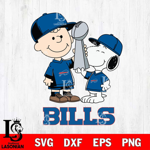 Buffalo Bills Charlie Brown and Snoopy Champions Svg Eps Dxf Png File, NFL svg , Digital Download , Instant Download, Cricut File