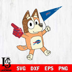 Buffalo Bills Chilli Heeler Bluey Flag Svg Eps Dxf Png File,NFL Cut Svg Files,Digital File,Sublimation