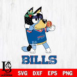 Buffalo Bills Christmas Bluey Bandit Heeler Svg Eps Dxf Png File,Cut Svg Files, Digital File, Sublimation