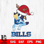 Buffalo Bills Christmas Bluey Santa Claus Svg Eps Dxf Png File,Cut Svg Files, Digital File, Sublimation