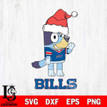 Buffalo Bills Christmas Bluey Say Hi Svg Eps Dxf Png File,Cut Svg Files, Digital File, Sublimation