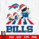 Buffalo Bills Christmas Family Bluey Walking Svg Eps Dxf Png File,Cut Svg Files, Digital File, Sublimation