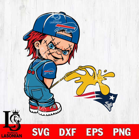 Buffalo Bills Chucky Piss On New England Patriots Svg Eps Dxf Png File, Digital Download, Instant Download