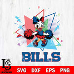Buffalo Bills Cute Daisy Duck Cheerleader SVG DXF EPS PNG FILE, Disney Father day File Cut,Digital Download,Instant Download,Disney Svg Files