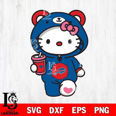 Buffalo Bills Cute Hello Kitty Svg Eps Dxf Png File, Digital Download, Instant Download