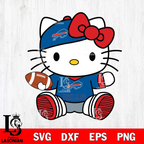 Buffalo Bills Cute Hello Kitty Football 11 Svg Eps Dxf Png File, NFL svg, Digital Download, Instant Download