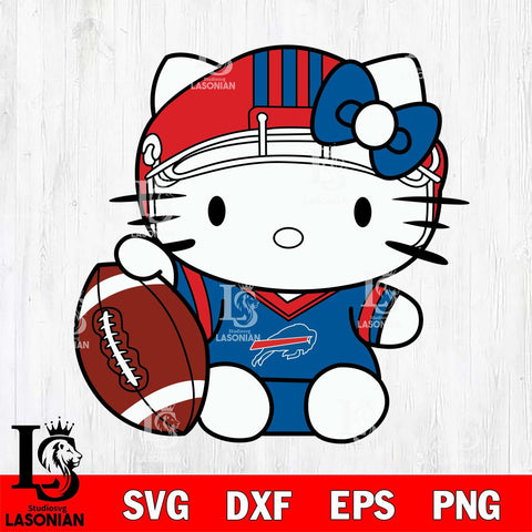 Buffalo Bills Cute Hello Kitty Football 5 Svg Eps Dxf Png File, NFL svg, Digital Download, Instant Download
