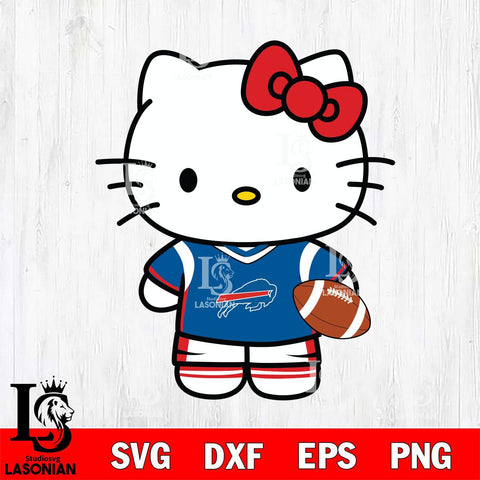 Buffalo Bills Cute Hello Kitty Football 8 Svg Eps Dxf Png File, NFL svg, Digital Download, Instant Download