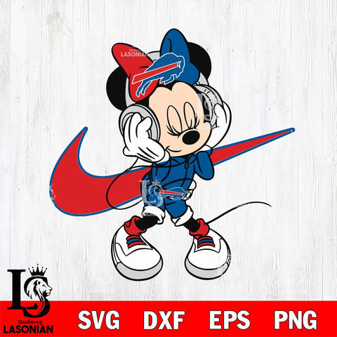Buffalo Bills Cute Minnie Mouse Dancing Svg Eps Dxf Png File, Digital Download, Instant Download