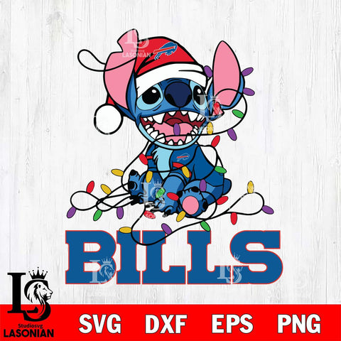 Buffalo Bills Cute Stitch Christmas Svg