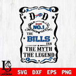Buffalo Bills Dad The Man The Myth The Legend Svg Eps Dxf Png File, Digital Download, Instant Download
