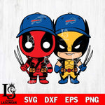 Buffalo Bills Deadpool Wolverine 3 Svg Eps Dxf Png File, Digital Download, Instant Download