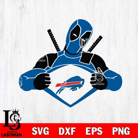 Buffalo Bills Deadpool heart sport Svg Eps Dxf Png File, Digital Download, Instant Download