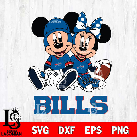 Buffalo Bills Disney Mickey And Minnie Football Svg Eps Dxf Png File, NFL svg , Digital Download , Instant Download, Cricut File