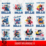 Buffalo Bills Disney Rad Dad NFL Bundle 12 SVG DXF EPS PNG FILE, Father day File Cut,Digital Download,Instant Download,Disney Svg Files