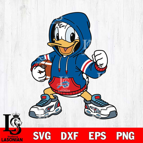 Buffalo Bills Donald Duck Disney Christmas File Cut, NFL SVG DXF EPS PNG FILE, Digital Download , Criucut , Silhouette