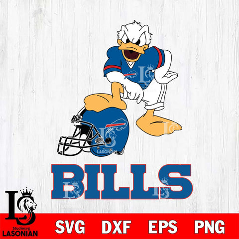 Buffalo Bills Donald Duck Helmet Cricut, NFL SVG DXF EPS PNG FILE, Digital Download,Instant Download, Silhouette