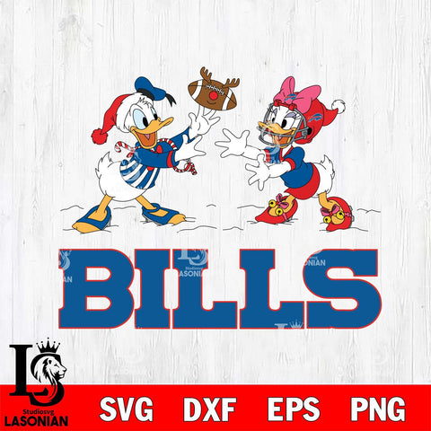 Buffalo Bills Donald Duck & Daisy Duck Football Cricut,Christmas SVG DXF EPS PNG FILE, Digital Download,Instant Download, Silhouette