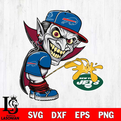 Buffalo Bills Dracula Piss On New York Jets Svg Eps Dxf Png File, Digital Download, Instant Download